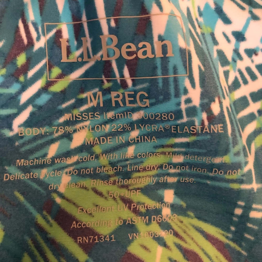 LL Bean Teal Blue Womens M Base Layer long sleeve Hike Lycra Nylon Stretch Shirt - Picture 5 of 9